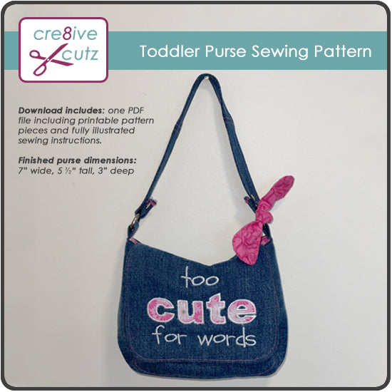 Toddler Purse Sewing Pattern