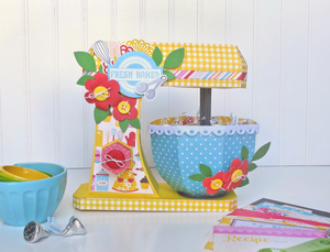 3D Kitchen Mixer pattern featured on Echo Park Paper blog