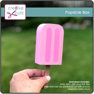 3D Popsicle Treat Box SVG Pattern - It's New!