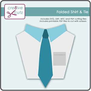 New Freebie - Folded Shirt & Tie SVG Cutting File