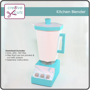 New! 3D Kitchen Blender SVG Gift Box