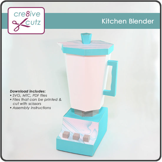 New! 3D Kitchen Blender SVG Gift Box