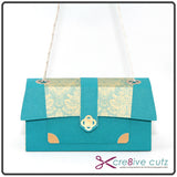 SVG, Cricut and other electronic cutting file compatible paper craft project of handbag with gift card pocket.