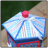 Top view of lid from July 4th Party Lantern SVG Pattern