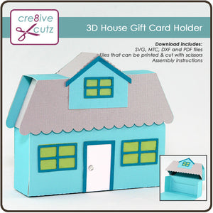 3D House Gift Card Holder