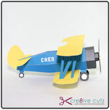 Side view of 3D Paper Plane craft project