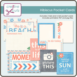 Hibiscus Pocket Scrapbooking Cards