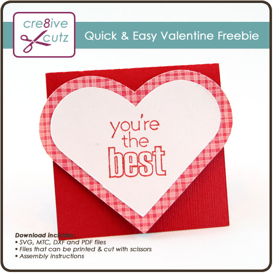 Kids Craft Valentine's Day Card for Cricut, Silhouette