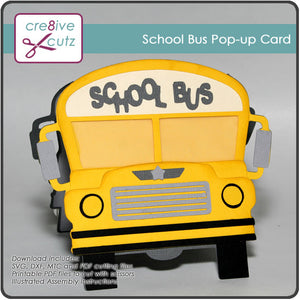 School Bus Pop-up Card