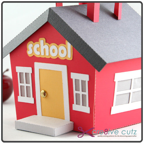 Schoolhouse Gift Box 3D SVG Pattern – Cre8ive Cutz