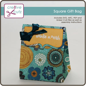 Square Gift Bag - Free 3D Paper Craft Project