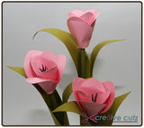 Tulips in a Vase - 3D Flowers Craft Project