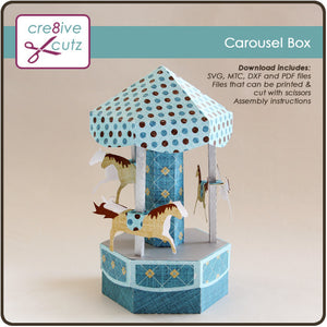 Carousel Box 3D Paper Crafting Pattern