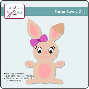 Girl Easter Bunny Craft Pattern for Kids