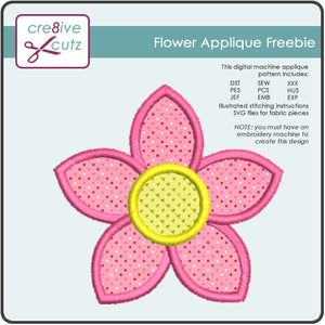 Flower Applique Freebie – Cre8ive Cutz