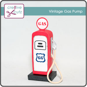 Vintage gas pump made of paper